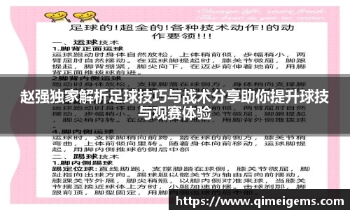 赵强独家解析足球技巧与战术分享助你提升球技与观赛体验